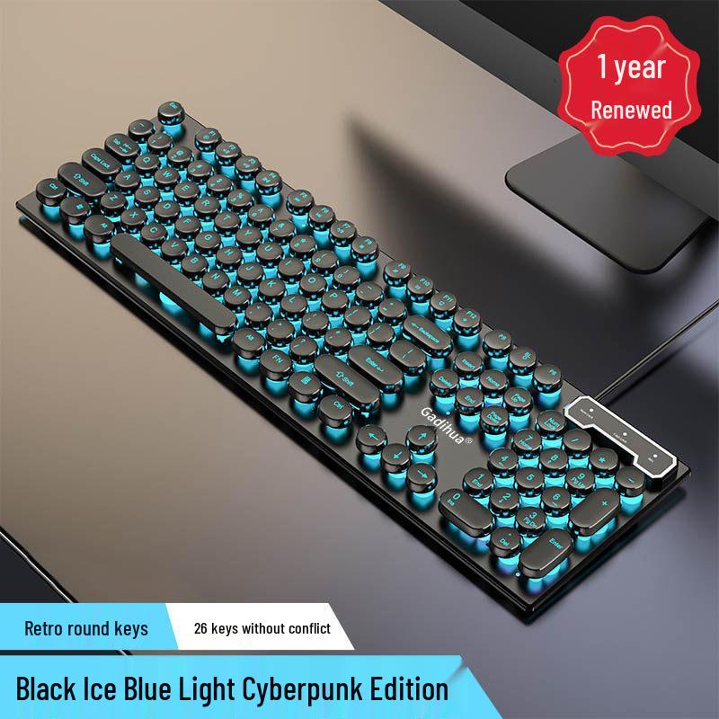 Проводная USB клавиатура с механическим ощущением для игр и офиса