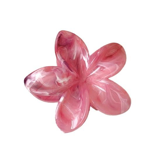 Hair Claw Flower Shape Stable Grip Summer Back Head Hair Clip Vibrant Color Non-Slip Shower Hair Claw Hair