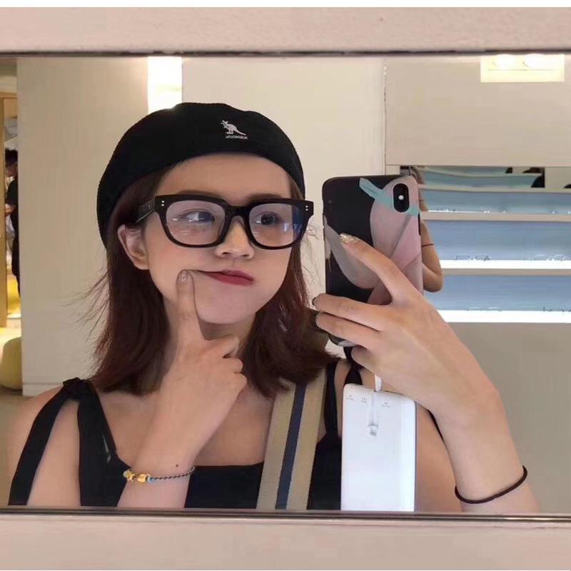 2023 New V Large Black Frame Anti-Blue Light Glasses – No Makeup Look, Internet Celebrity Fashion
