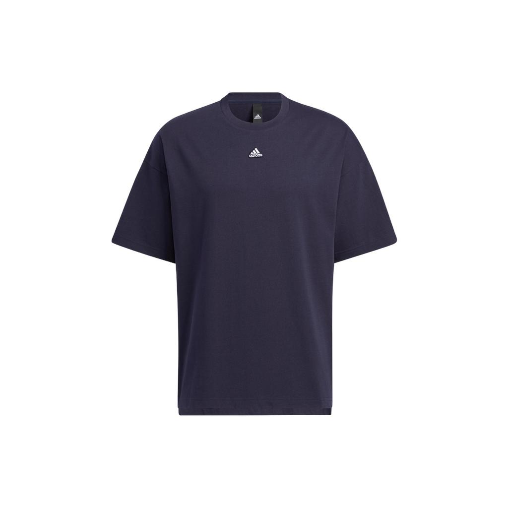 Adidas T Shirts Men's Blue Crew Neck Moderate Straight Fit HS4381
