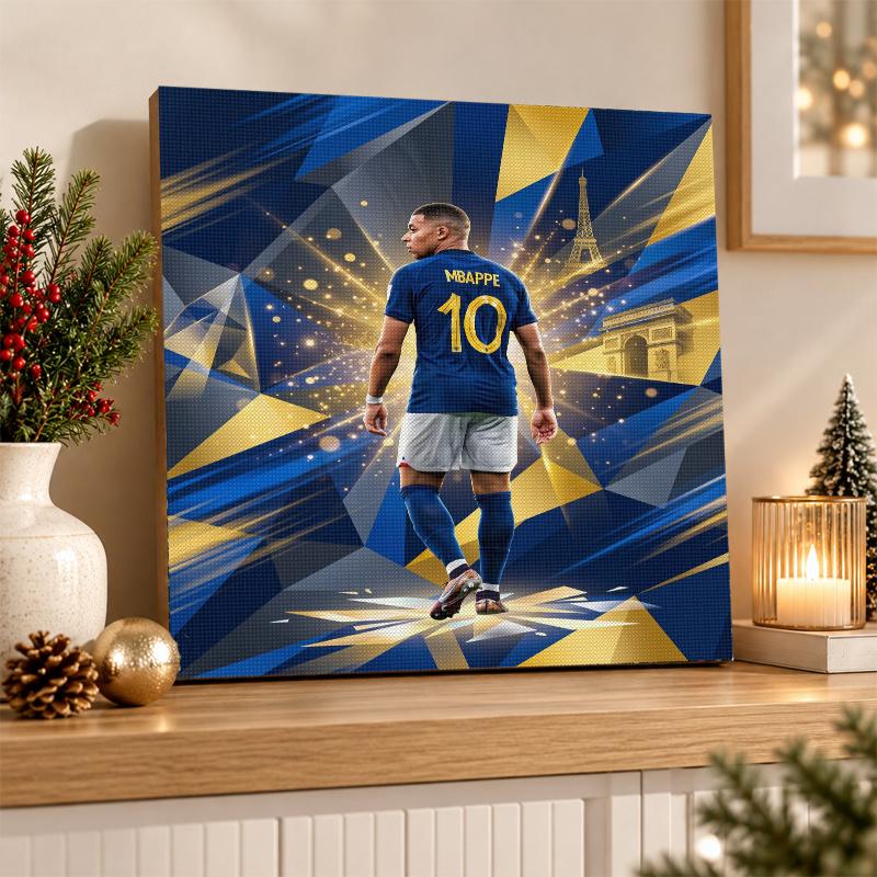 Kylian Mbappe Diamond Painting Kit 5D Full Drill DIY Diamond Mosaic Wall Art Home Decor