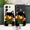 Чехол-кейс для телефона с милым котиком-тюльпаном для Xiaomi Poco F8 F7 X7 X6 F6 M6 M5 M5S F5 X5 F4 X4 M4 F3 M3 X3 Pro 4G 5G GT Силиконовый чехол