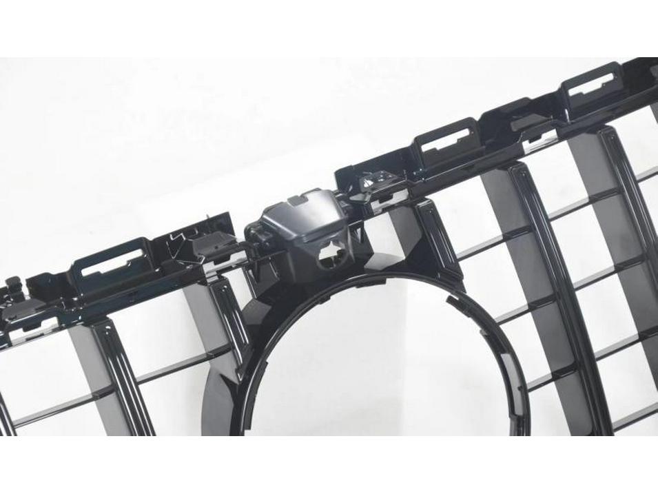 Compatible 15-18 W205 C63 GT Vertical Bar Front Grille Radiator Cover Air Intake High/Low Configuration.
