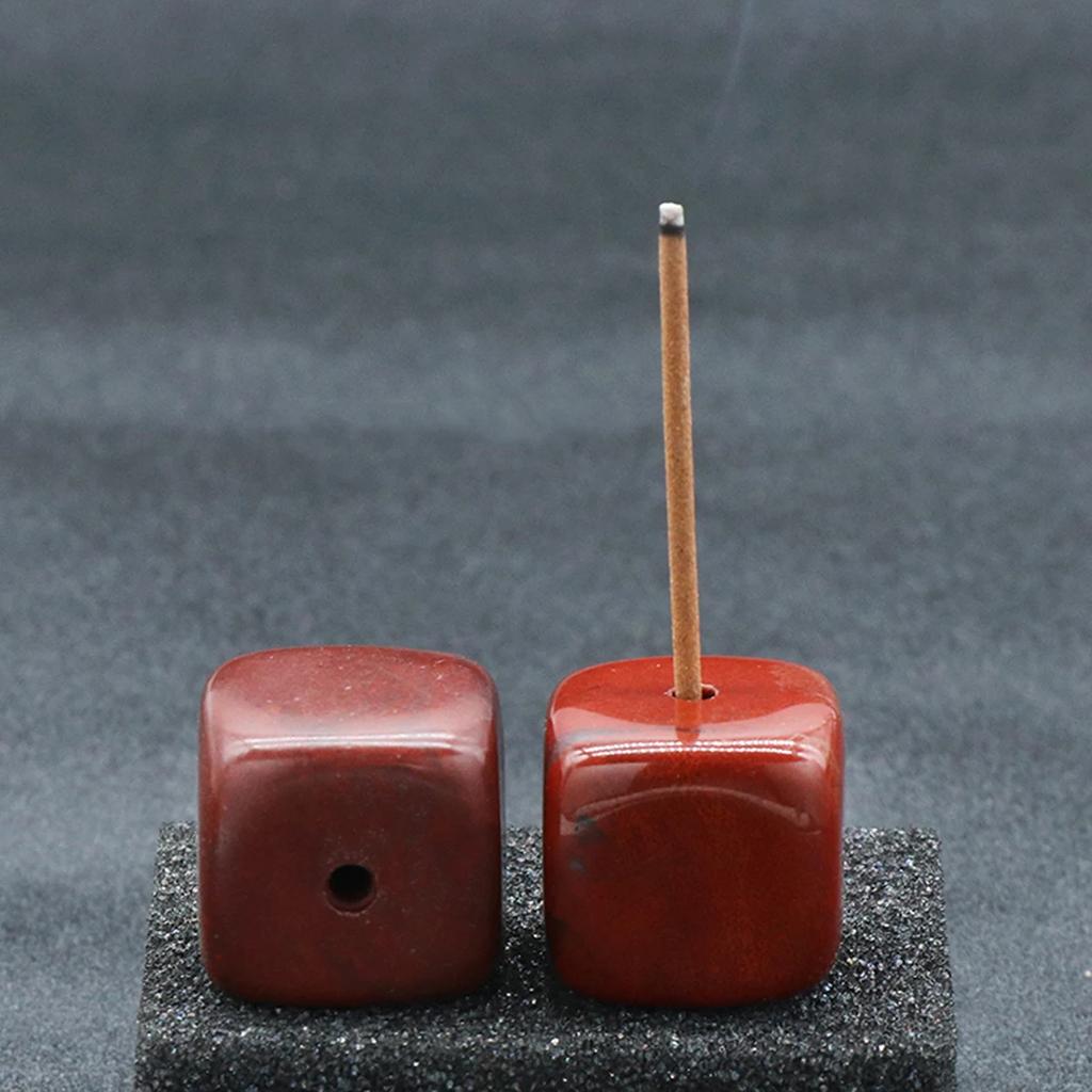 1pcs Natural Crystal Incense Sticks Holder Coil Censer Burner Rock Quartz Stone Base Buddhist Indoor Altar Table Home Decoration