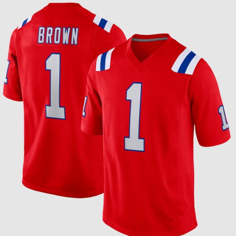NFL Patriots Youth Adult Football Jersey Short Sleeve Breathable Quick Dry Embroidered Name Number