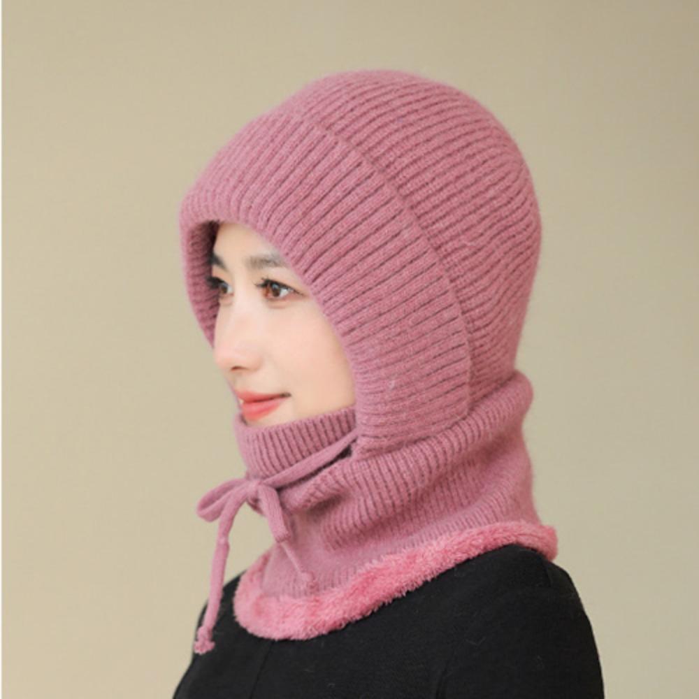 Windproof Knitted Balaclava Hat Ear Protection Pullover Hats Fashion Hooded Cap  All-match