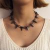 Silver Spike Rivet Necklace Rock Gothic Chocker