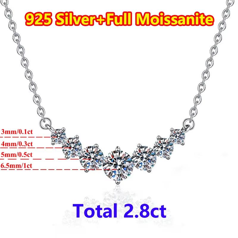 COSFIX супер белое ожерелье с бриллиантами и муассанитом из стерлингового серебра 925 пробы, помолвочный аксессуар, ювелирные украшения для женщин