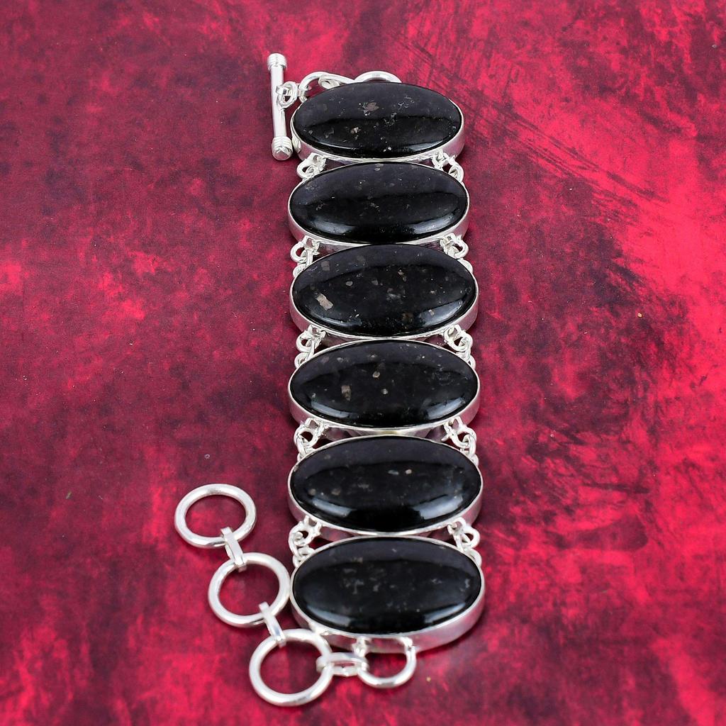 Nummite Gemstone Bracelet , 925 Solid Sterling Silver Jewelry, Designer Jewelry Adjustable Chain Bracelet, Handmade Bracelet For Gift