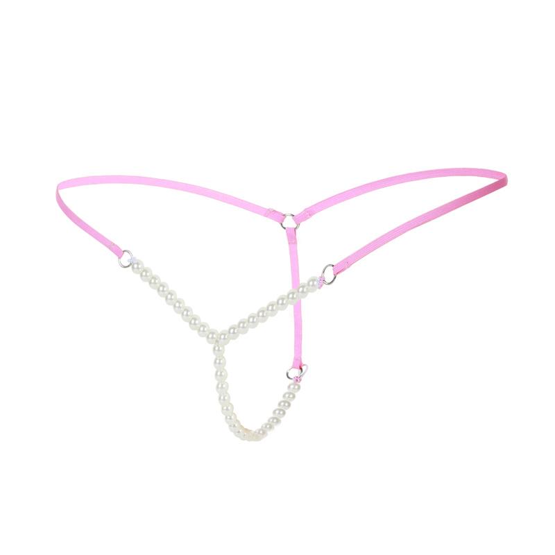 Сексуальные женские стринги с жемчугом и низкой талией, трусики с Т-образной спинкой, женское нижнее белье, стринги K127