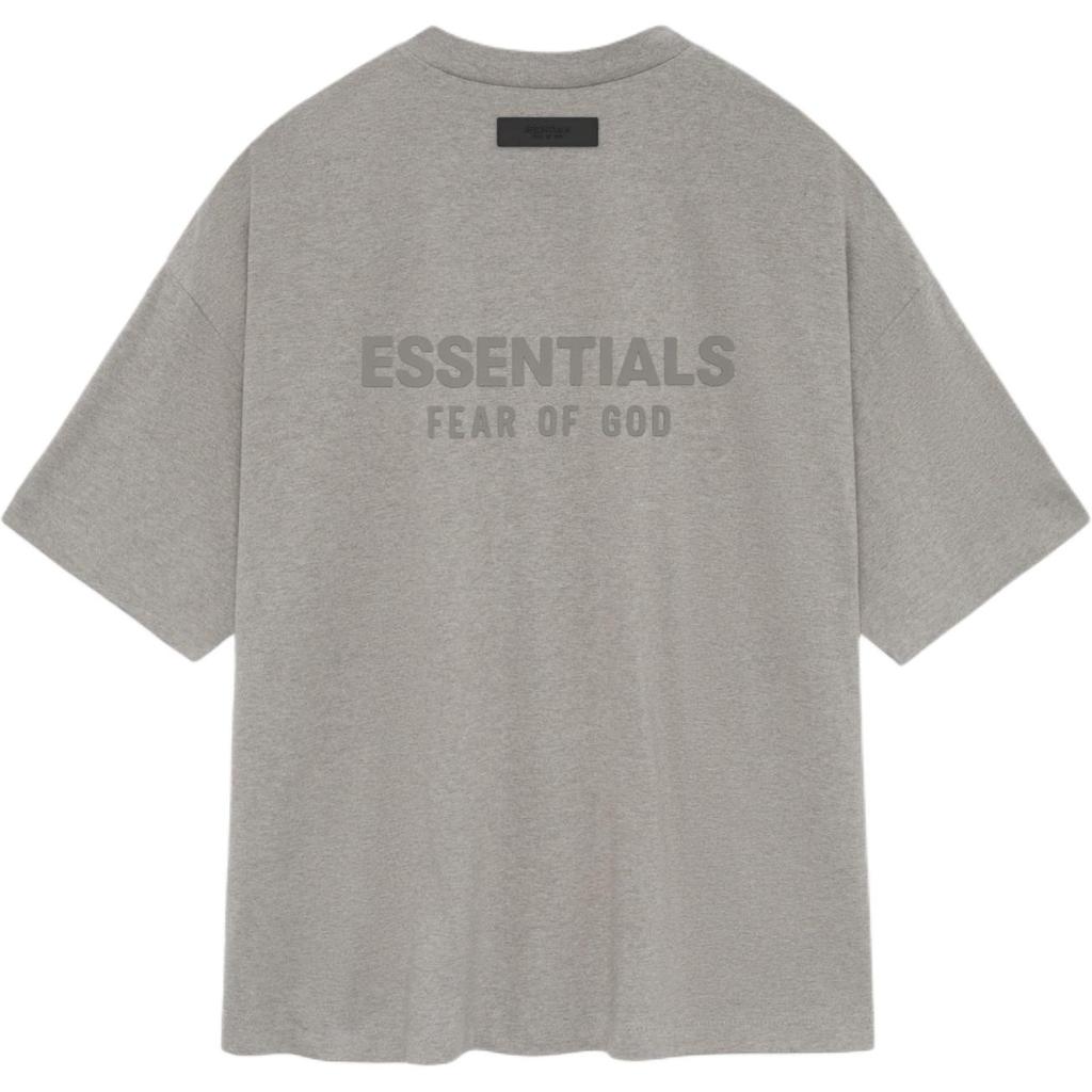 Fear of God Essentials Футболка с V-образным вырезом Весна-Лето 2024 Хизер Серый Мужская 125SU244211F