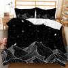 Quilt Cover Three-Piece Sun And Moon Simple Wind Bedding Digital Printing Kit