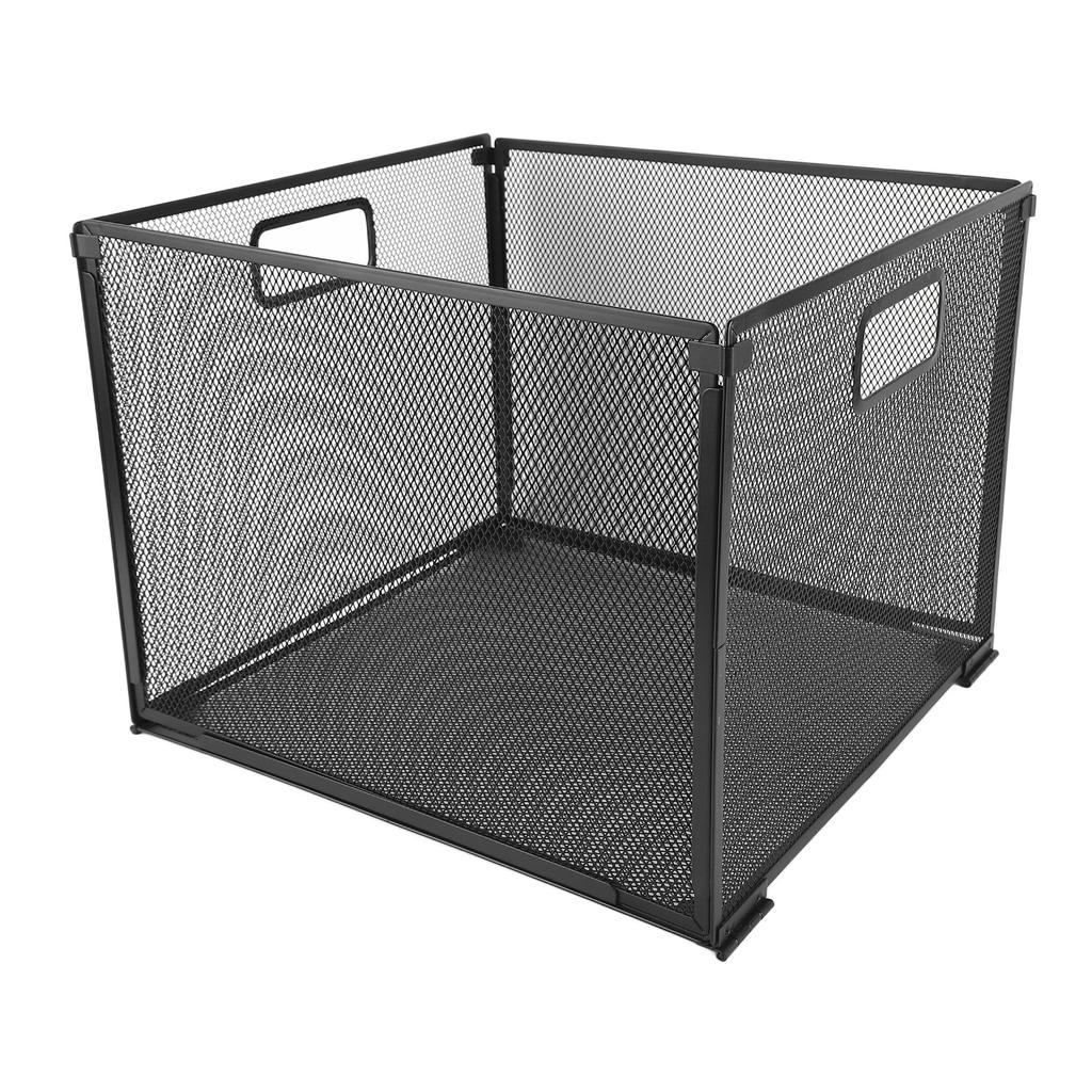 Держатель для файловой корзины, складной, большой емкости, железная сетка, настольный ящик для хранения файлов для книг, журналов