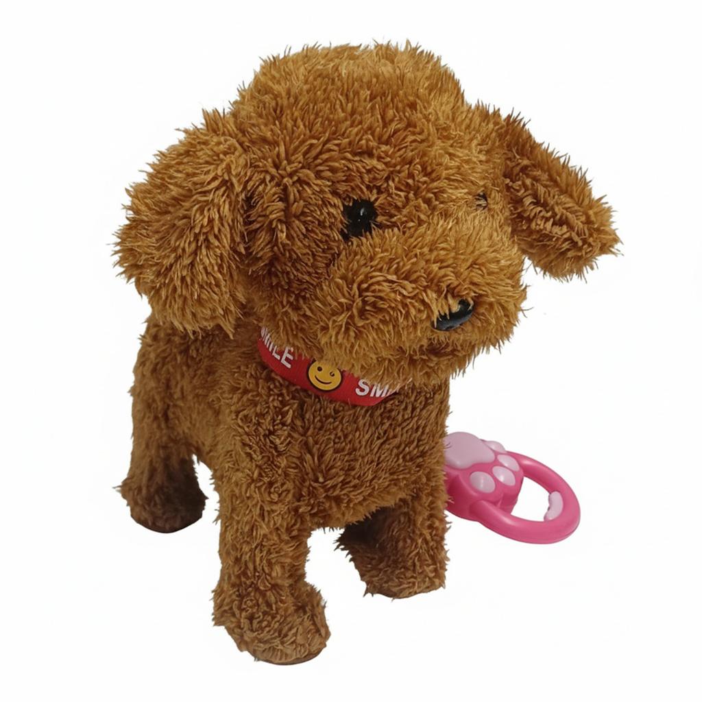 Electronic Interactive Plush Toy with Remote Control Leash Realistic Robot Puppy Toy for Ages 4 Up