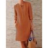 Fashion Women Half Sleeve Solid Short Dress Summer Casual Kaftan Tunic Sundress Without Pockets