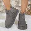 Зимние женские зимние сапоги, плюшевые теплые женские туфли на плоской подошве, повседневная обувь на плоской подошве, женские ботильоны, зимние сапоги