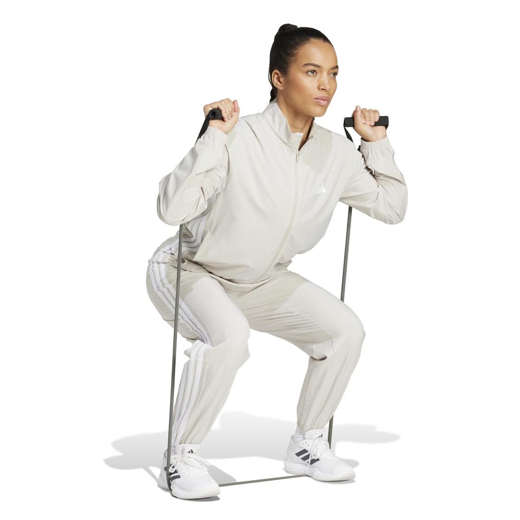 Adidas Train Essentials Woven Wonder Women's 3-Stripes Pants, KQO56, Alumina/White (JD6522)