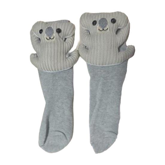 3D Вязаные носки с животными Теплые милые носки до середины голени Ручной вязки Кукла-животное Носки для дома Праздничный подарок на день рождения для женщин девочек