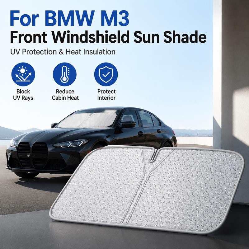 For BMW M3 Front Windshield Sun Shade Car Window Sun Visor Cover for UV ProtectionWindshield Sunshades 1
