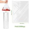 20 см x 30 см / 30 см x 40 см полиэтиленовый пакет для продуктов в рулоне, прозрачный пакет для хлеба и бакалеи, 200 пакетов/рулон