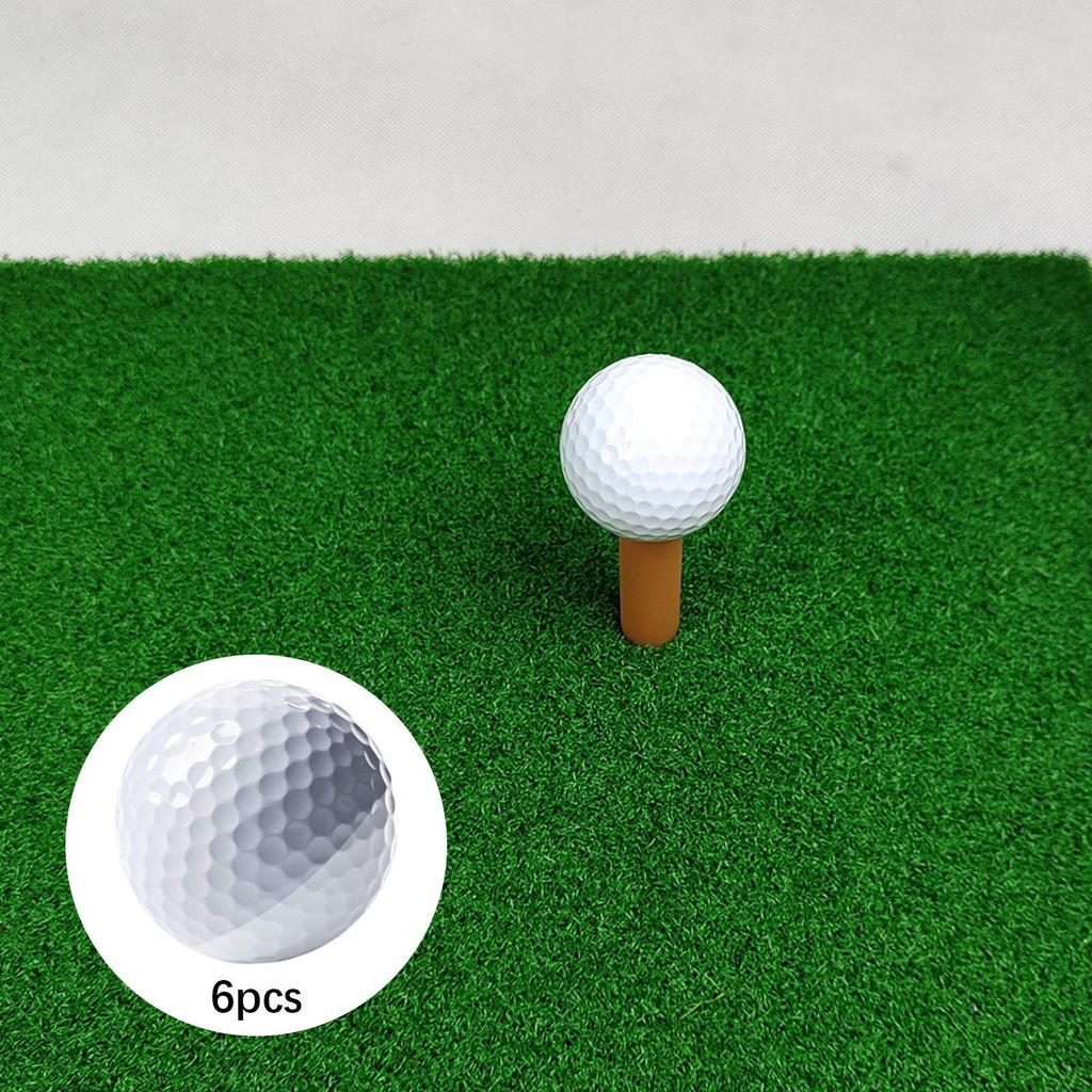 6x Golf Balls, Competition Game Ball, Lightweight Two Layers Training Ball for Garden Indoor