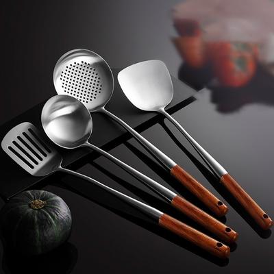 Кухонная утварь Лопатка для вока Железный и половник Инструмент Лопатка для нержавеющей стали Оборудование для приготовления пищи Кухонные принадлежности Основные принадлежности