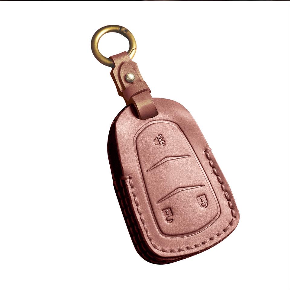 Кожаный чехол для ключа Cadillac для CT4/CT5/CT6/XT4/XT5/XT6 - Премиальная защита.