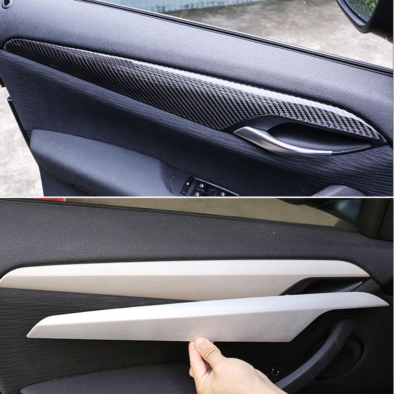 Углеродное волокно Стиль двери автомобиля, оконная панель, наклейка, отделка для BMW X1 E84 2011 2012 2013 2014