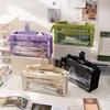 Six Layer Large Capacity Pencil Case Stationery Supplies High Appearance Transparent PVC Storage Stationery Bag