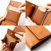 Trifold Genuine Tochigi Made In Mini Compact Thin Slim Gift Box Brown [Greol] Wallet, Men's, Leather, Leather, Japan, Wallet, Wallet, Women's Wallet,
