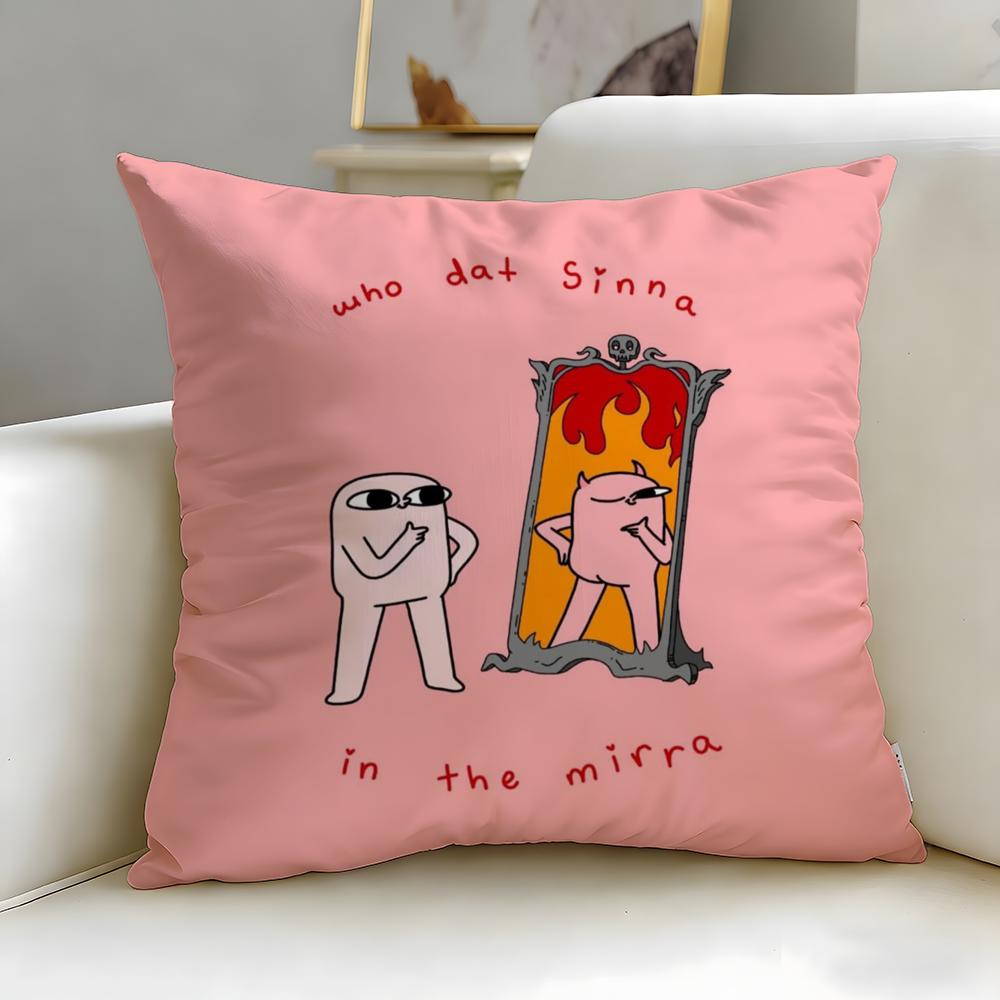 popular cartoon character ketnipz Cushion Cover Soft & Easy-Wash Pillow Case – Versatile for Couch, Bed, Travel and Office