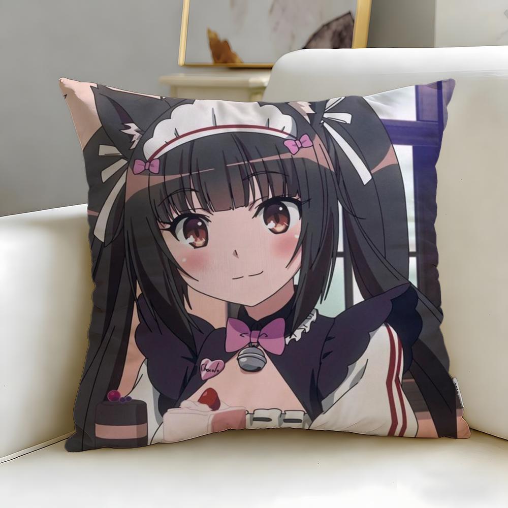 Популярная игра Nekopara Наволочка Мягкая Легко стирающаяся Наволочка Универсальная для Дивана Кровати Путешествий и Офиса