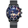 Fashion Black Men Watches Man Calendar Quartz Wristwatches Men Casual Business Watches Luxury Mens Round Dial Analog Watch