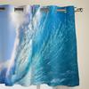 Blue Sea Waves Scenery Windows Curtains Living Room Bedroom Window Treatments Household Kitchen Curtains