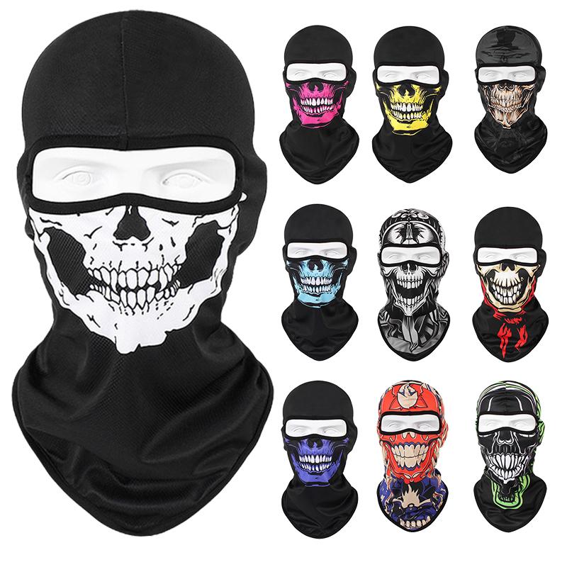 Skull Balaclava Full Face Cover Bandana for Outdoor Cycling Face Mask Neck Gaiter Motorcycle Accessories