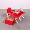 Interactive Doll House Scene Decoration Set With Collapsible Furniture Table Chair For Realistic Camping Scene Setting