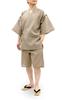 Aiai Jinbei Pajama Cotton and Linen 10 Stylish Day Gift Men's Set, Shijira, 85% Cotton, 15% Linen, Washable, Cool, Soft, Summer, Festival, Fireworks,