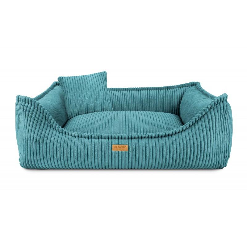 Legowisko Ortopedyczne Denzoo Milano Turquise "Xl" 100X80 Kojec Sofa Posłanie