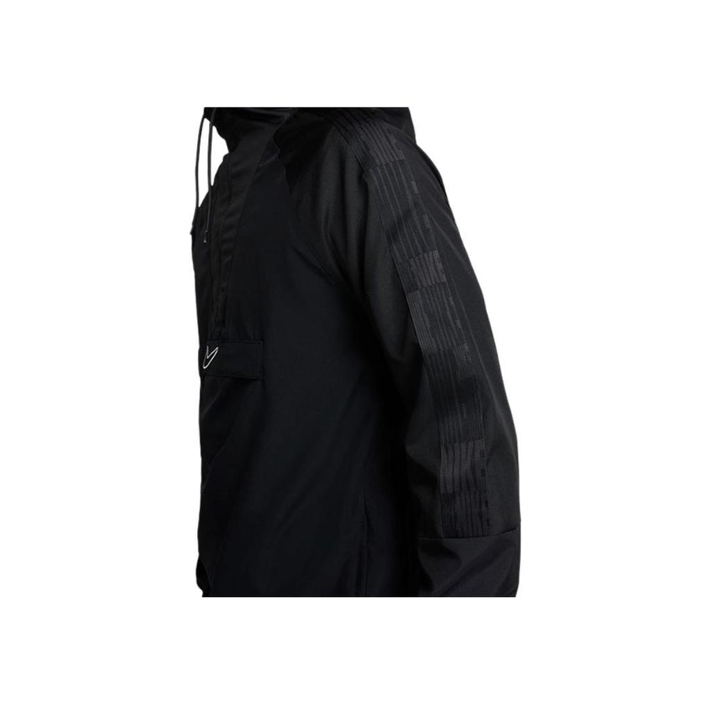 Nike Solid Color Logo Hooded Long Sleeve Jacket Men jackets Black HJ3751-010