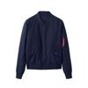 Womens Flight Jacket Baseball Style Long Sleeve Padded Coat Casual Outerwear