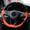 Anti-slip Soft Artificial Leather Car Steering Wheel Cover 38cm Steering-wheel With Needles And Thread Auto Interior