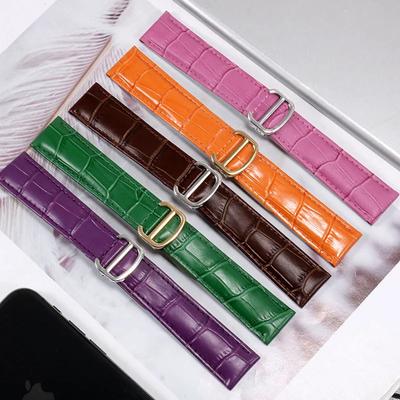 Ремешок для часов из натуральной кожи 16 мм 18 мм 20 мм 22 мм для Cartier Tank Solo для мужчин и женщин, сменные ремешки для часов