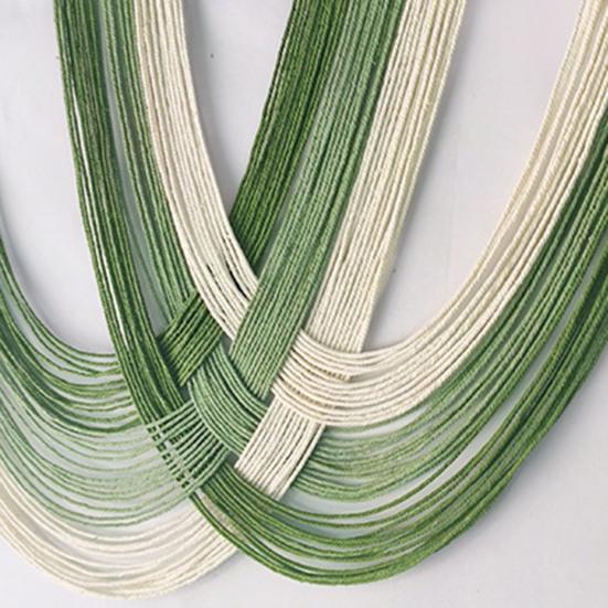 Богемный настенный гобелен ручной работы, градиент от зеленого к белому, тканый хлопок