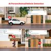 2024 Новая двойная линза, широкоугольная панорамная Wi-Fi POE IP-камера с углом обзора 180°, наружная камера наблюдения за человеком/автомобилем с автоматическим отслеживанием