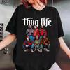 Рубашка Thug Life, Страшная Хэллоуинская рубашка, Рубашка из фильма, Рубашка для друга, Унисекс футболка на Хэллоуин