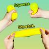 Yellow Peach Squishy Stress Ball for Adults and Kids, Soft Stretchy Fruit Squeeze Toy for Anxiety Relief