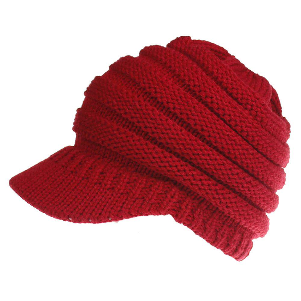 Fashionable Women's Messy Bun Beanie With Soft Stretch Knit For Winter Comfort