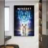Motivational Quote Mindset Is Everything Shark Fish Poster Print Canvas Painting Inspirational Nordic Wall Art Room Home Decor