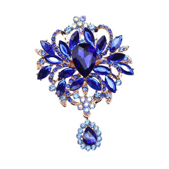 Брошь-цветок со стразами, элегантный кардиган, лацкан, пальто, деловой костюм, свитер, булавка, женские ювелирные изделия, подарок