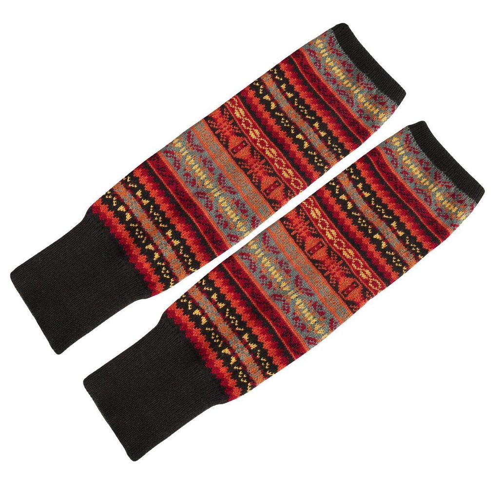 Флуоресцентные камуфляжные богемные шерстяные гетры выше колена для женщин